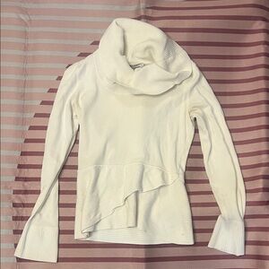 White House Black Market Cream Cowl Neck Sweater